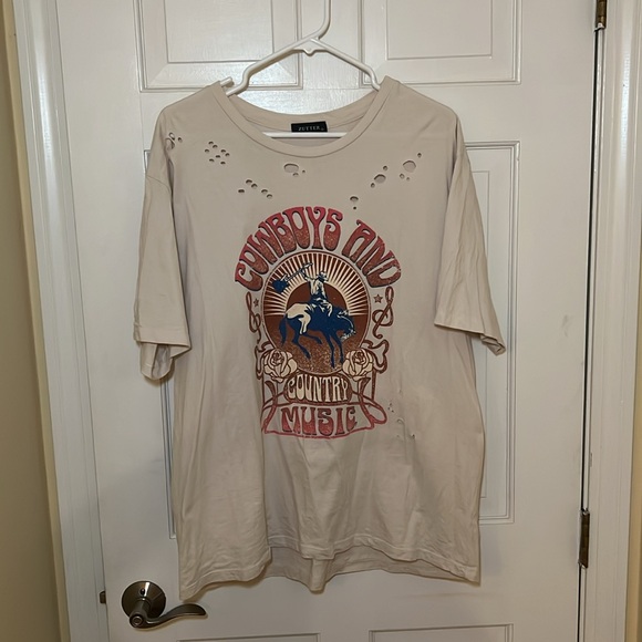 Beige Cowboys and Country Music Graphic Tee - Picture 7 of 9